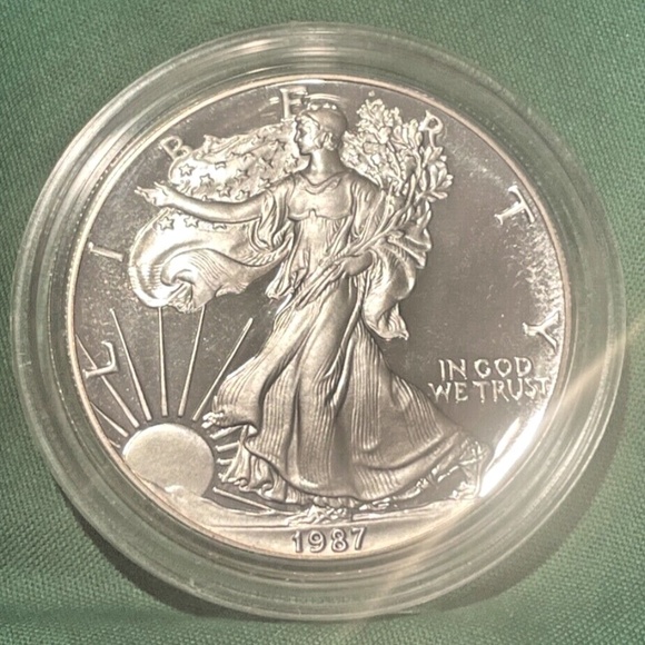 US MINT Other - 1987 S Proof Silver American Eagle MC Plastic Cubicle